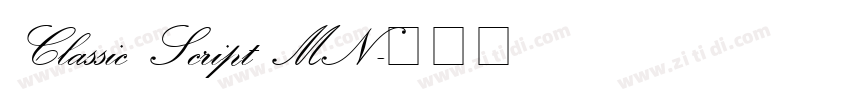 Classic Script MN字体转换